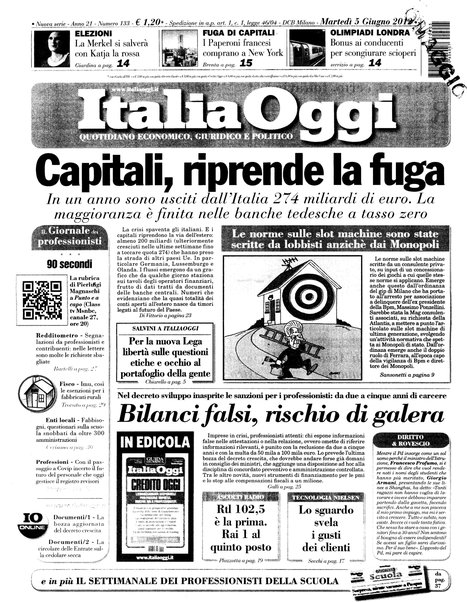 Italia oggi : quotidiano di economia finanza e politica